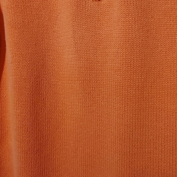 Men's Ralph Lauren 1/4 Zip Cotton Knit Orange Sweater Embroidered Logo Size M - Picture 9 of 15